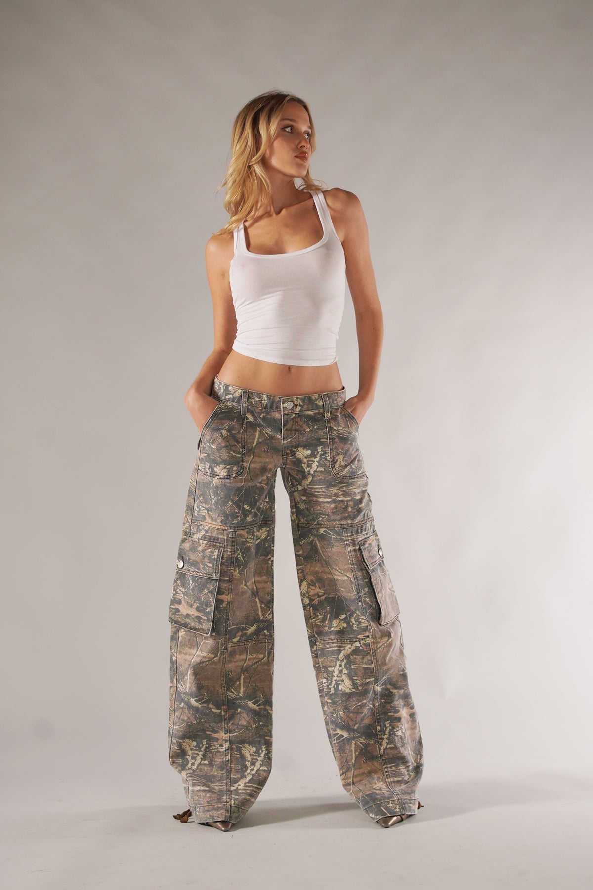 Odette – Pantalon cargo unisexe camouflage
