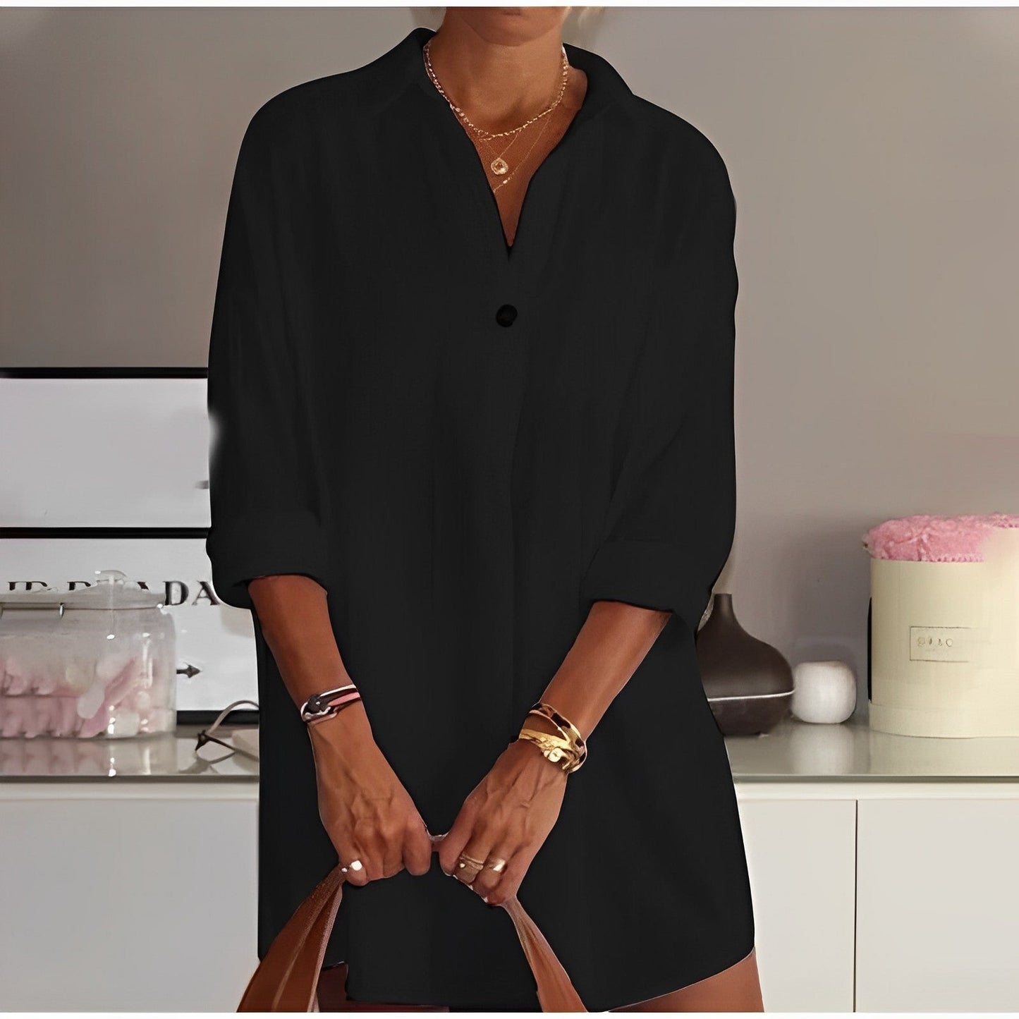 Caterina – Chemise Décontractée à Manches Mi-longues