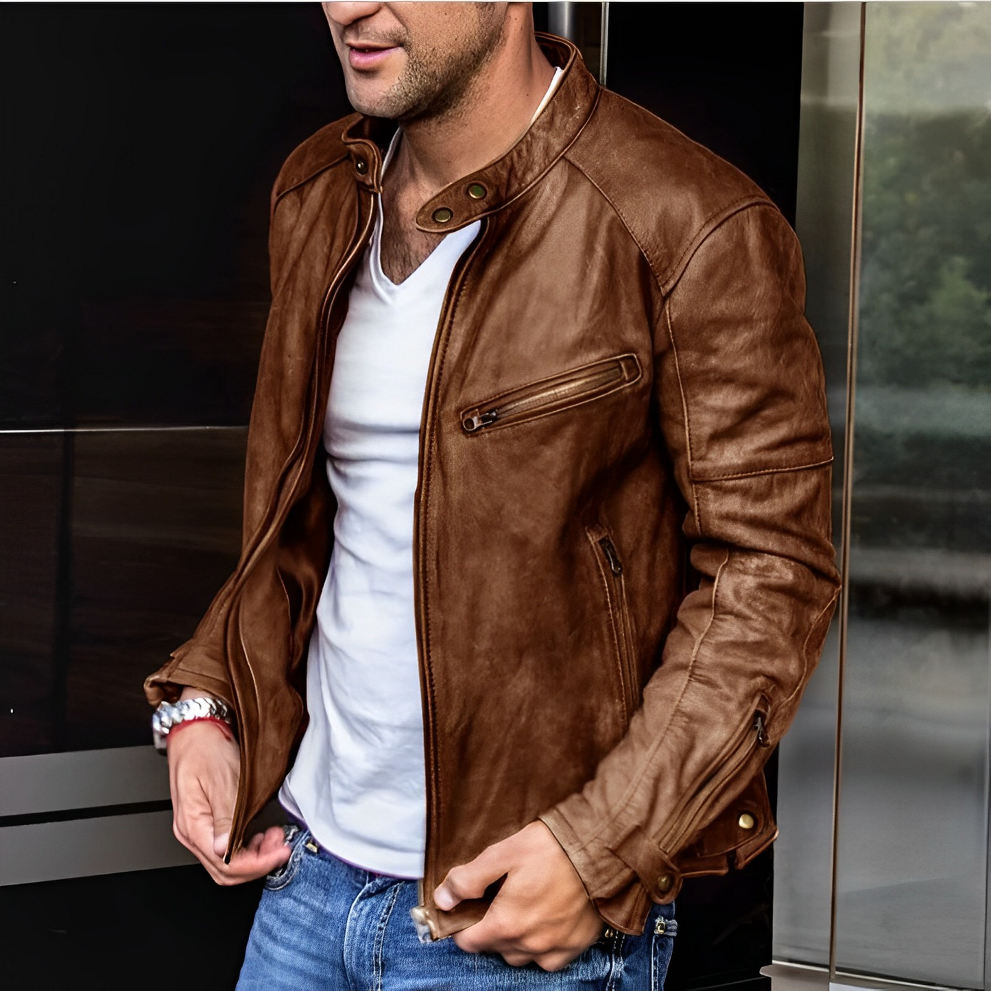 Dalton – Chic Blouson en Cuir pour Toute l'Année