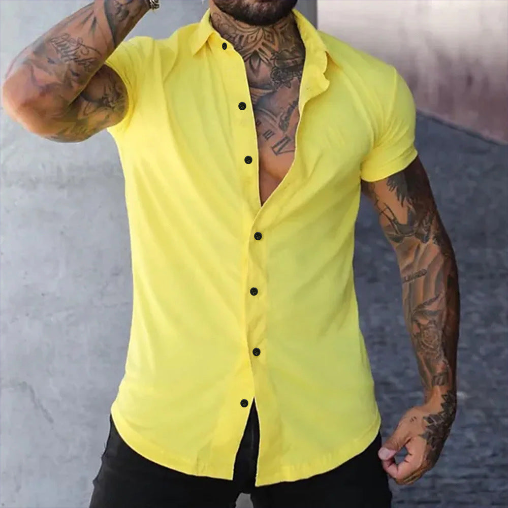 Ben – Chemise à Manches Courtes Ajustement Slim