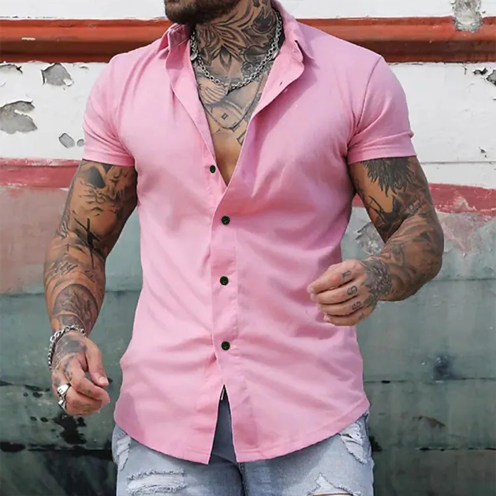 Ben – Chemise à Manches Courtes Ajustement Slim