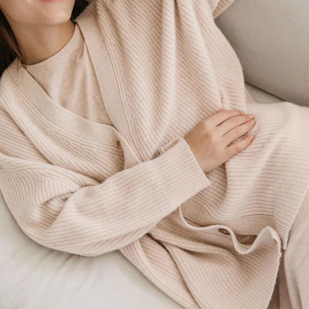Leah – Cardigan en cachemire ultra-long