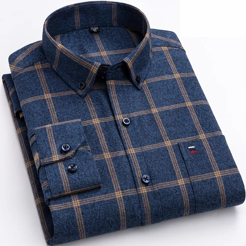 Louis – Chemise en coton à motifs tartan