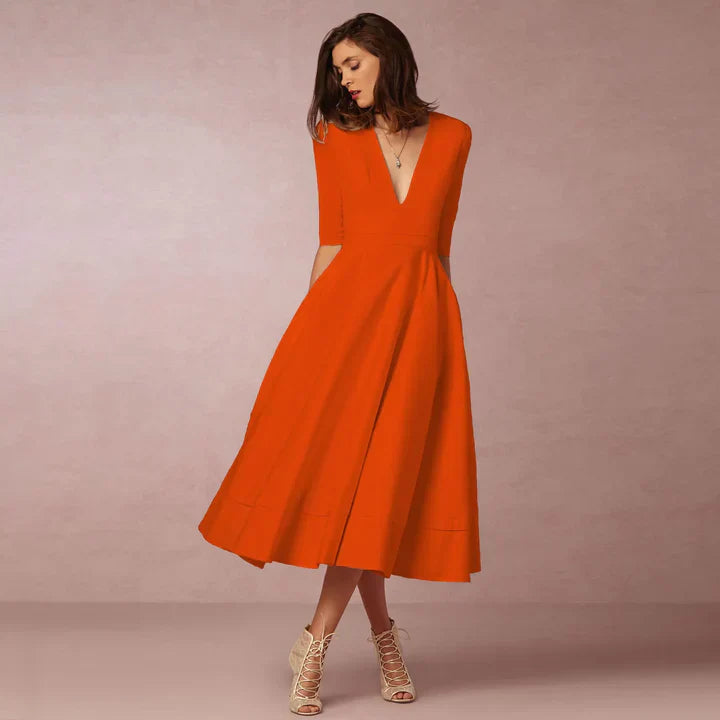 Noemi – Robe de soirée élégante en longueur midi