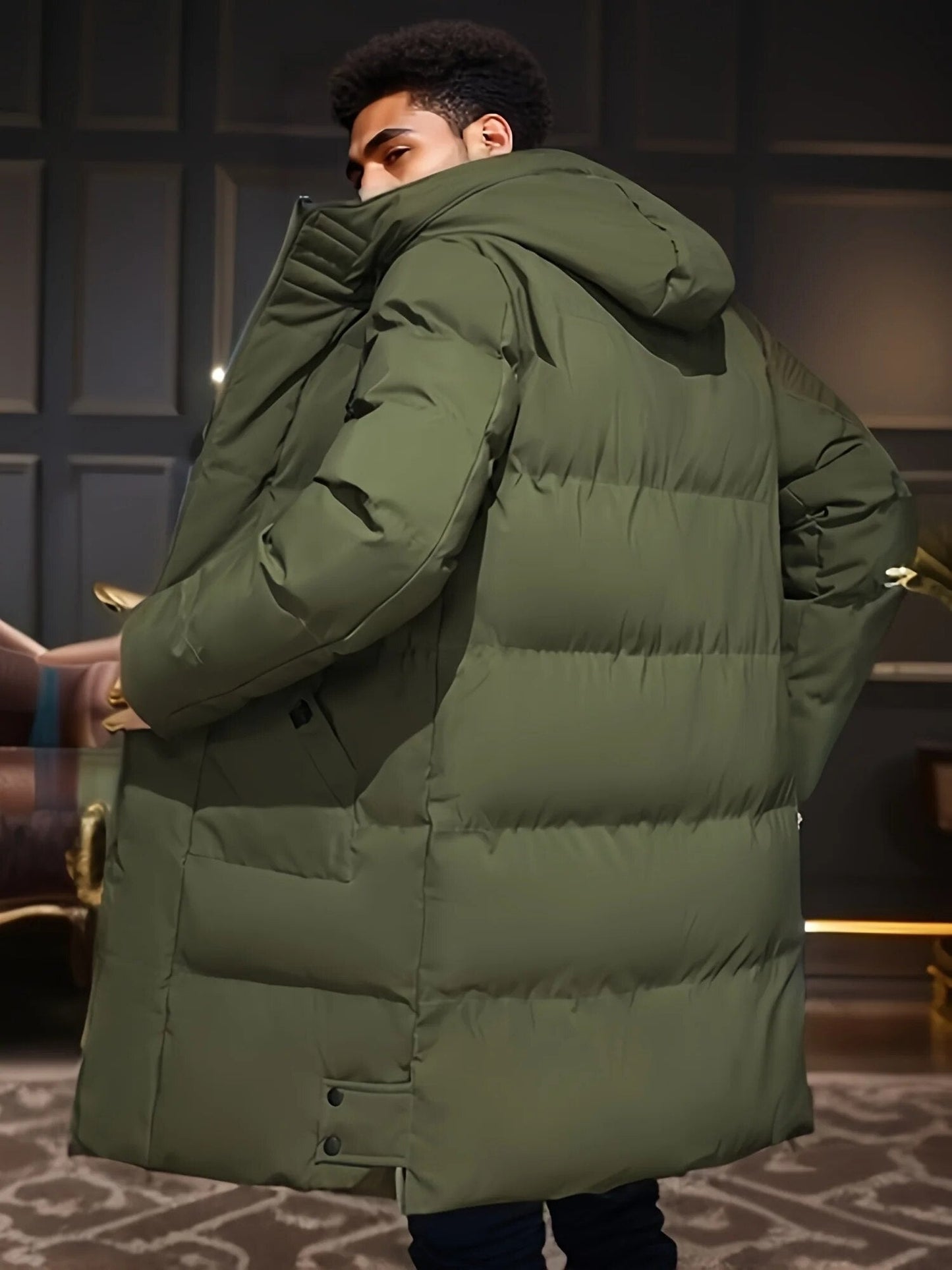 Esko – Classique Manteau d'Hiver pour Hommes