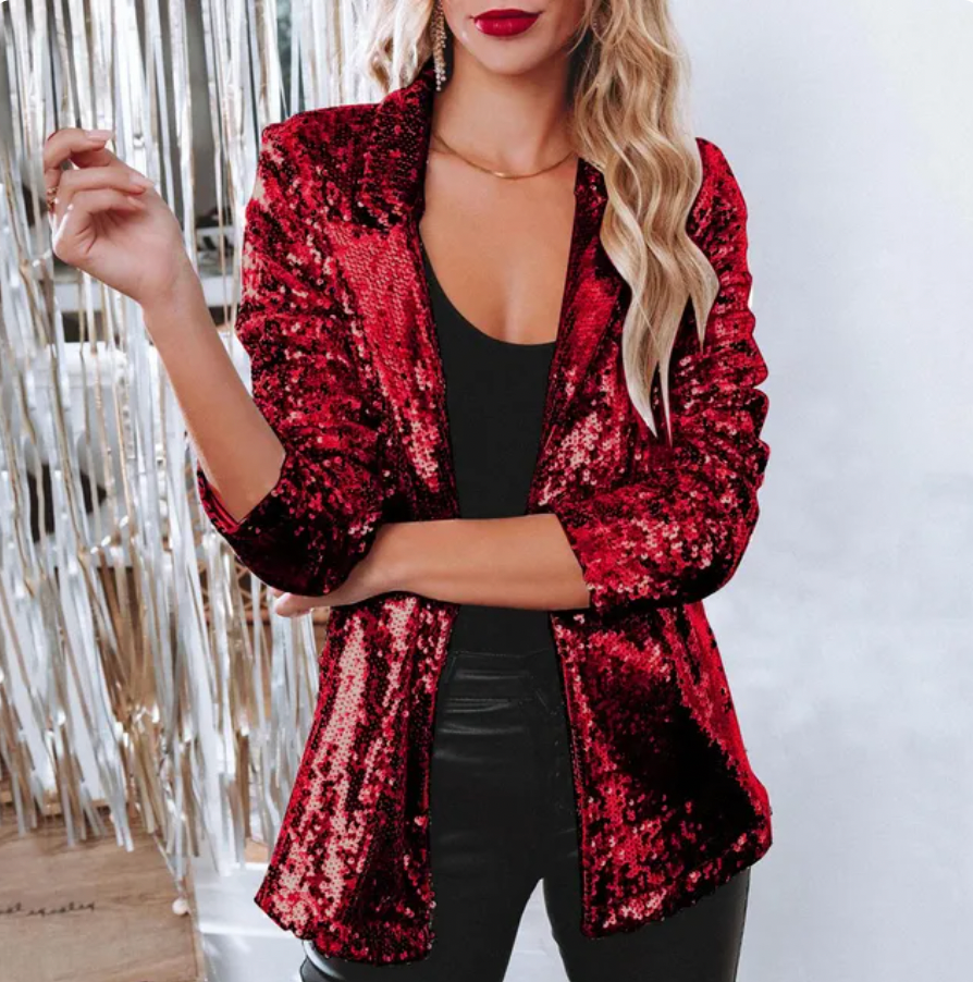 Cora – Blazer élégant à paillettes