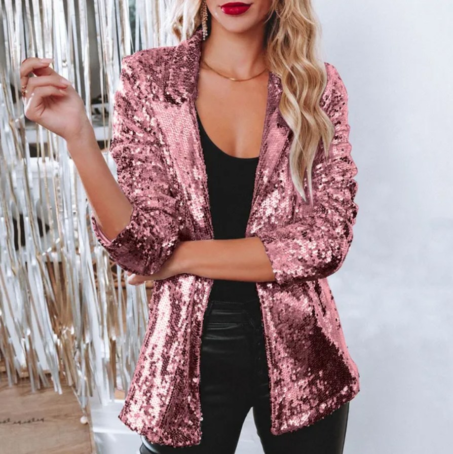 Cora – Blazer élégant à paillettes