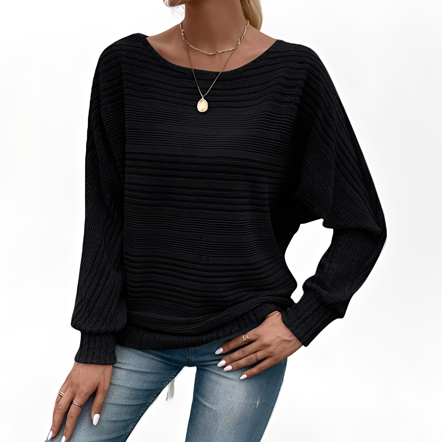 Eleanore - Pull ample à rayures, style décontracté pour femmes