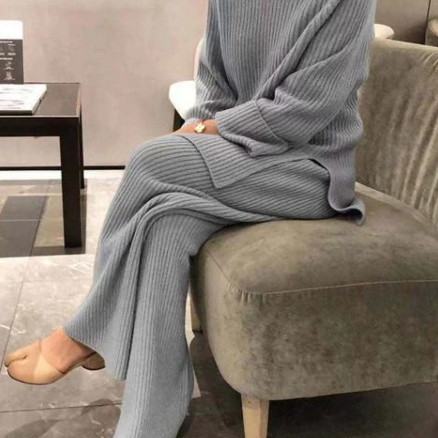 Samantha – Ensemble Confortable en Maille Pull & Pantalon