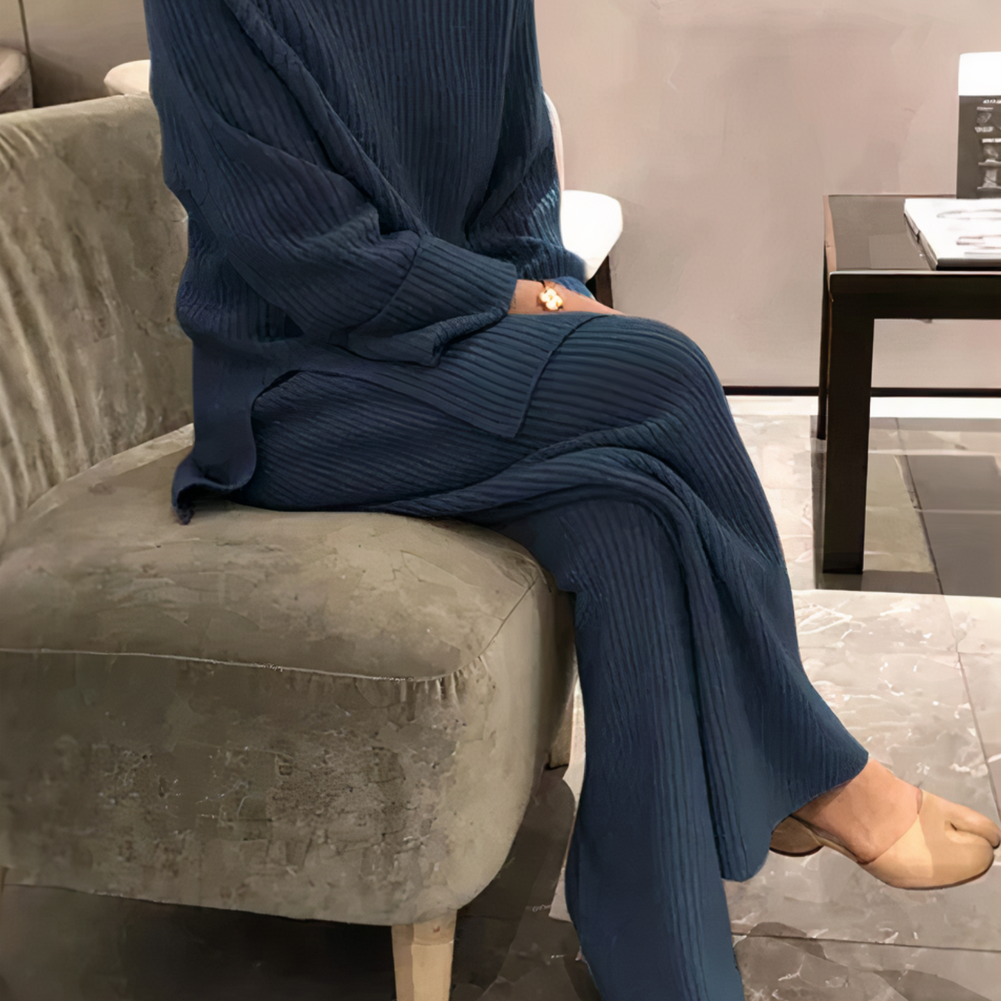 Samantha – Ensemble Confortable en Maille Pull & Pantalon