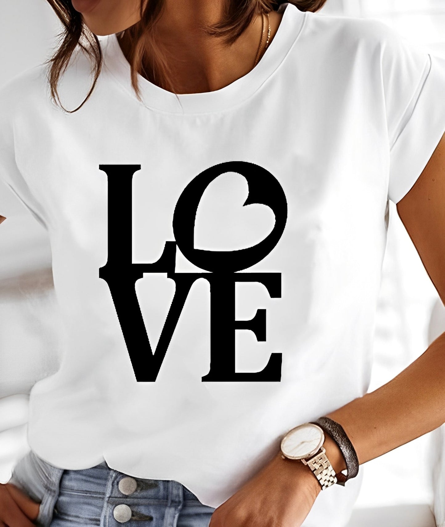Nele – T-shirt d'été avec col rond