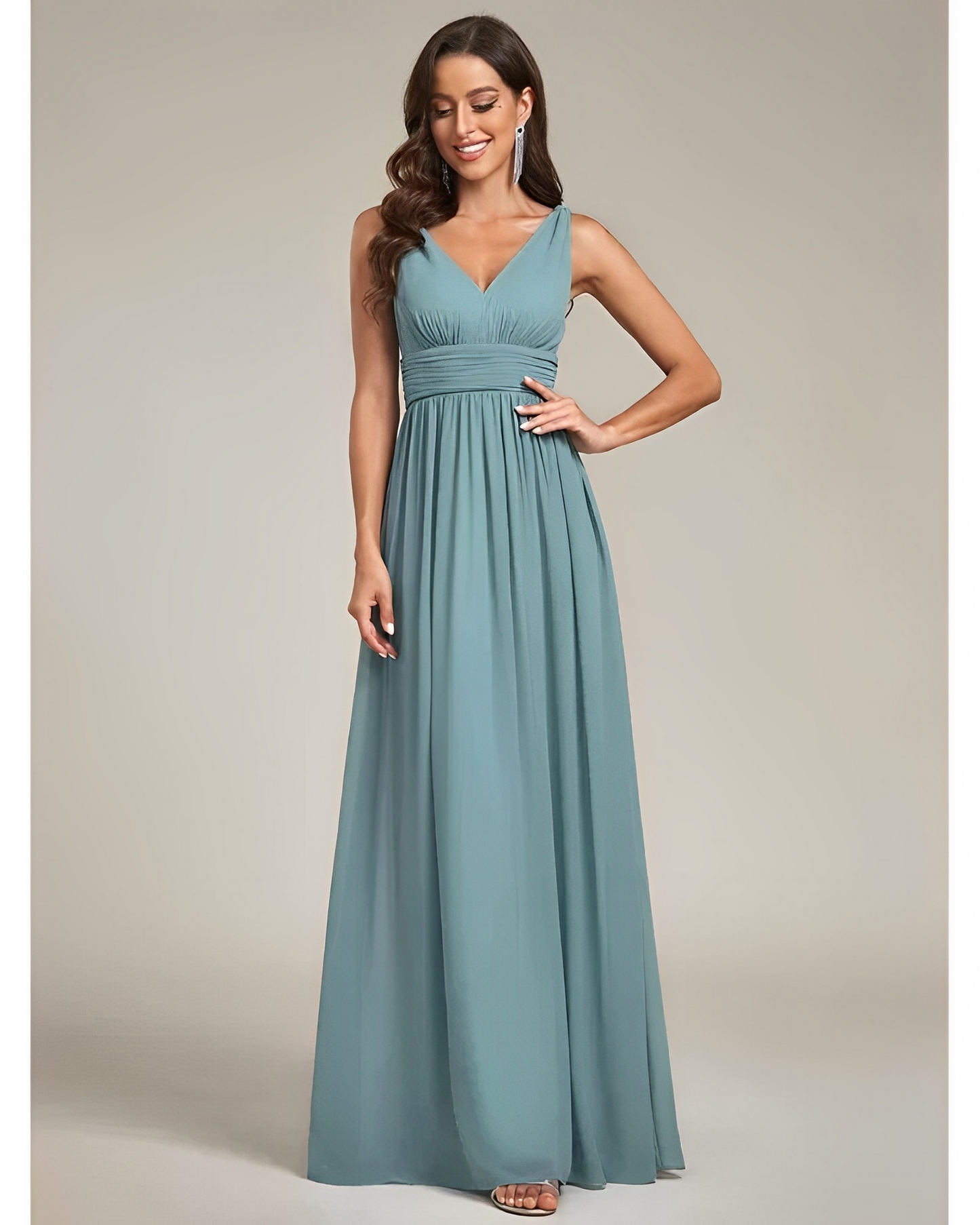 Estelle – Robe sans manches col en V