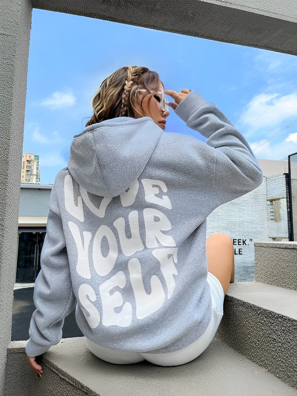 Daria – Hoodie en coton imprimé