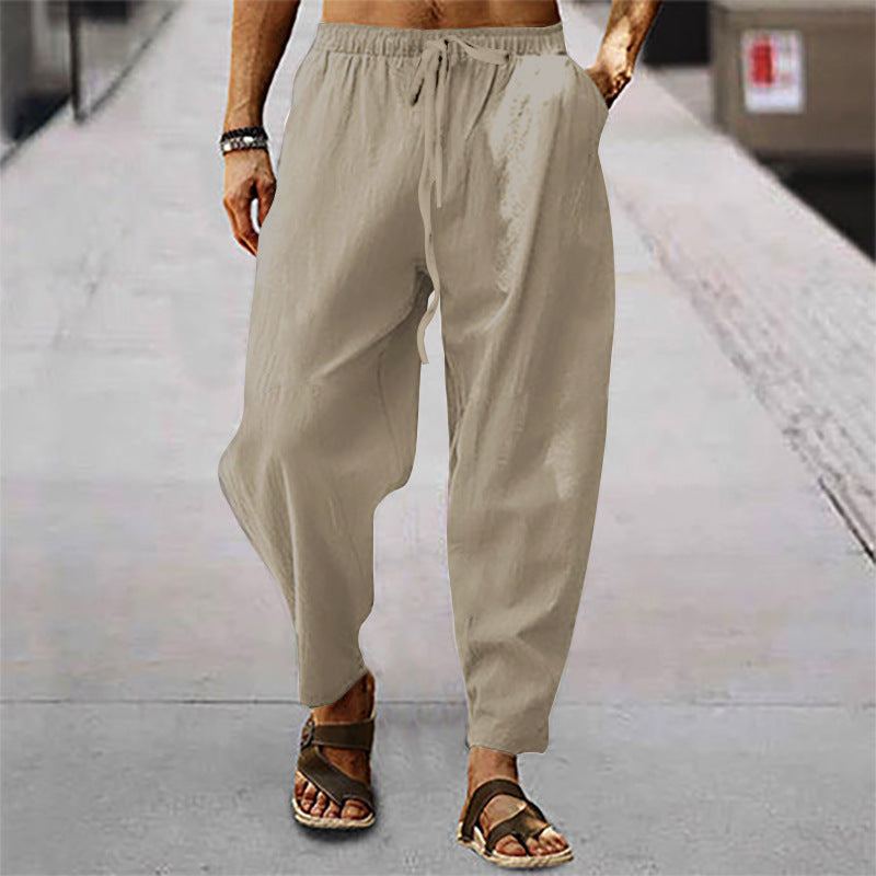 Titus – Léger Pantalon de Plage en Coton-Lin