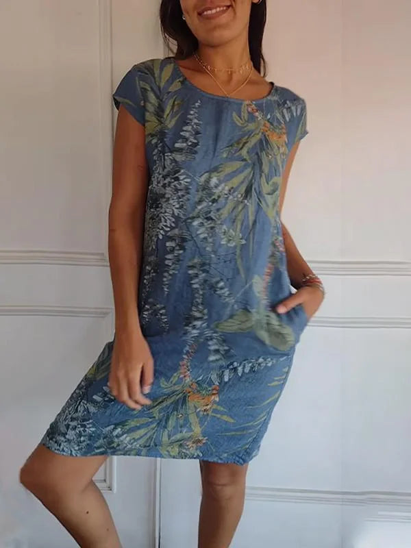 Britt – Robe avec motif et col rond