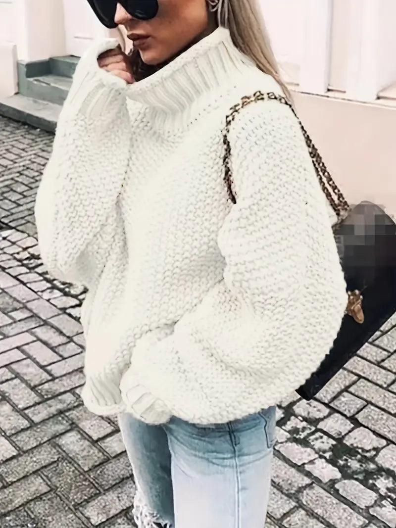 Vale – Pull col roulé uni