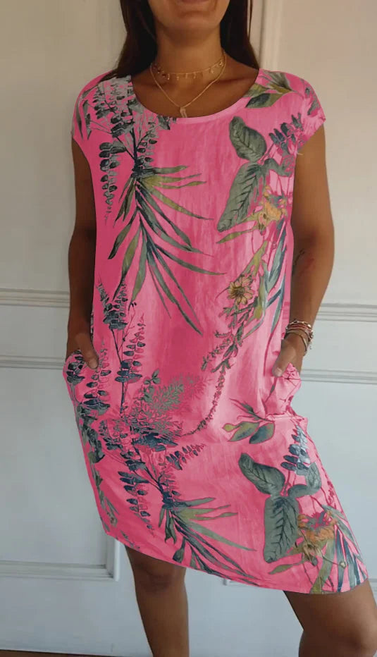 Britt – Robe avec motif et col rond