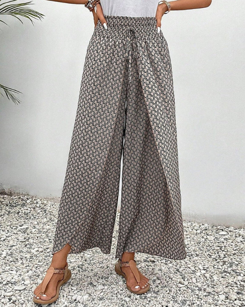 Zola – Pantalon d'été taille haute & motif