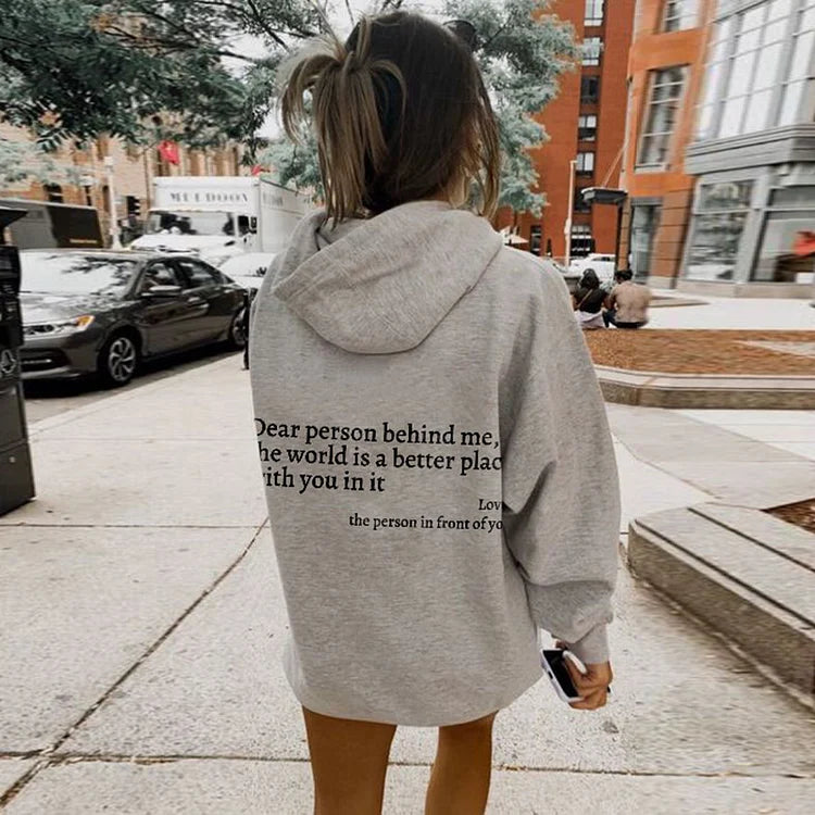 Cher Personne – Hoodie avec impression dos statement