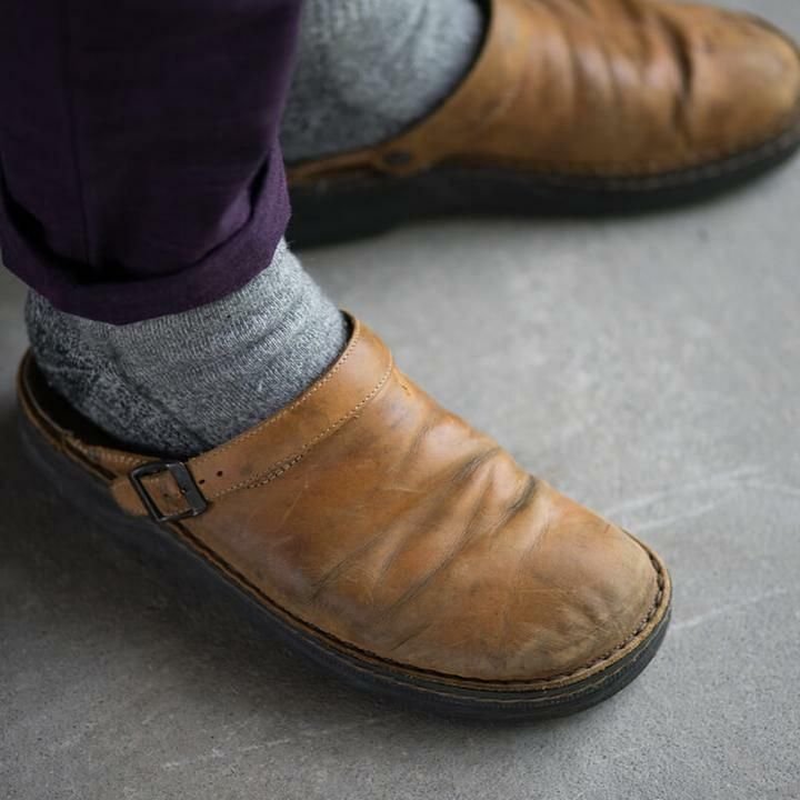 Yani – Pantoufles en cuir orthopédiques pour hommes