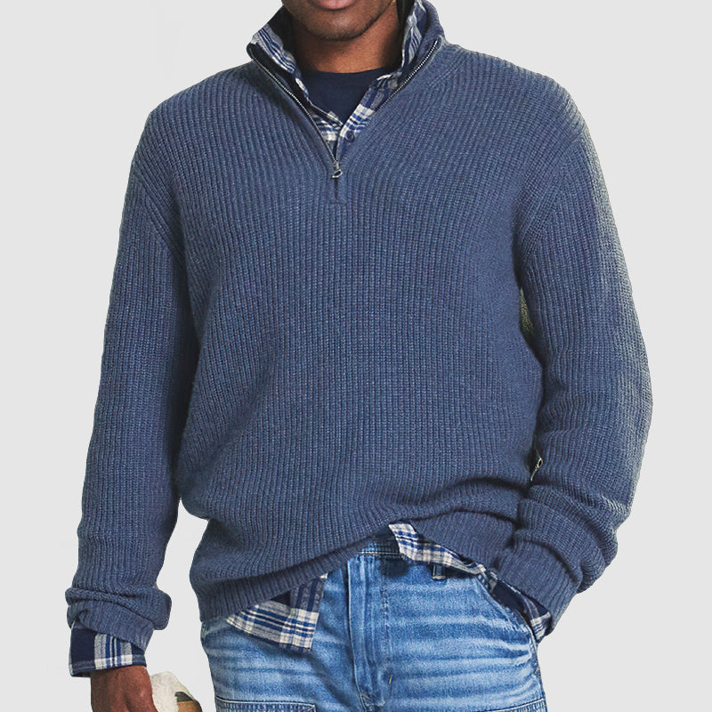 Constantine – Pull en cachemire pour hommes avec fermeture éclair