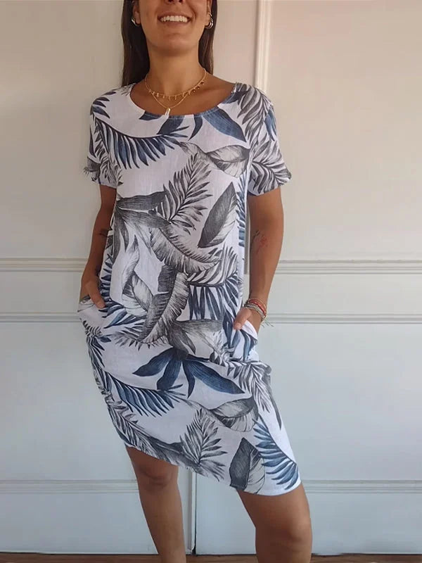 Britt – Robe avec motif et col rond