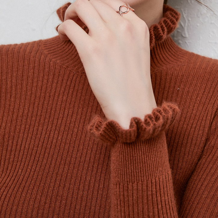 Alva – Doux Pull Col Roulé en Cachemire