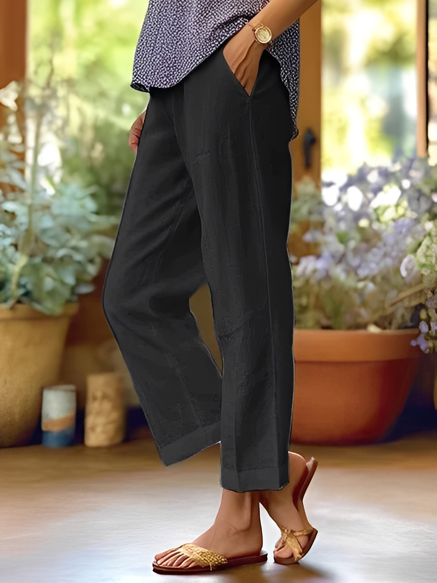 Oona – Légère Pantalon en Lin pour l'Été