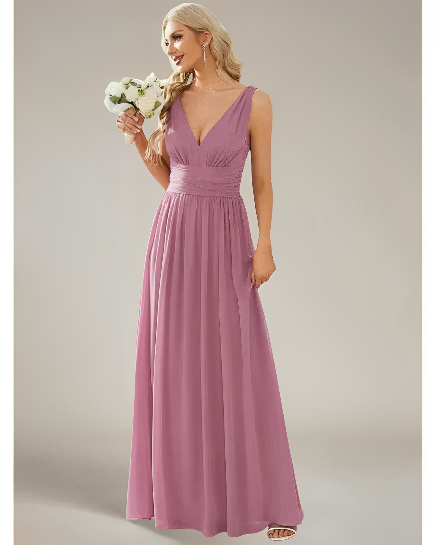 Estelle – Robe sans manches col en V