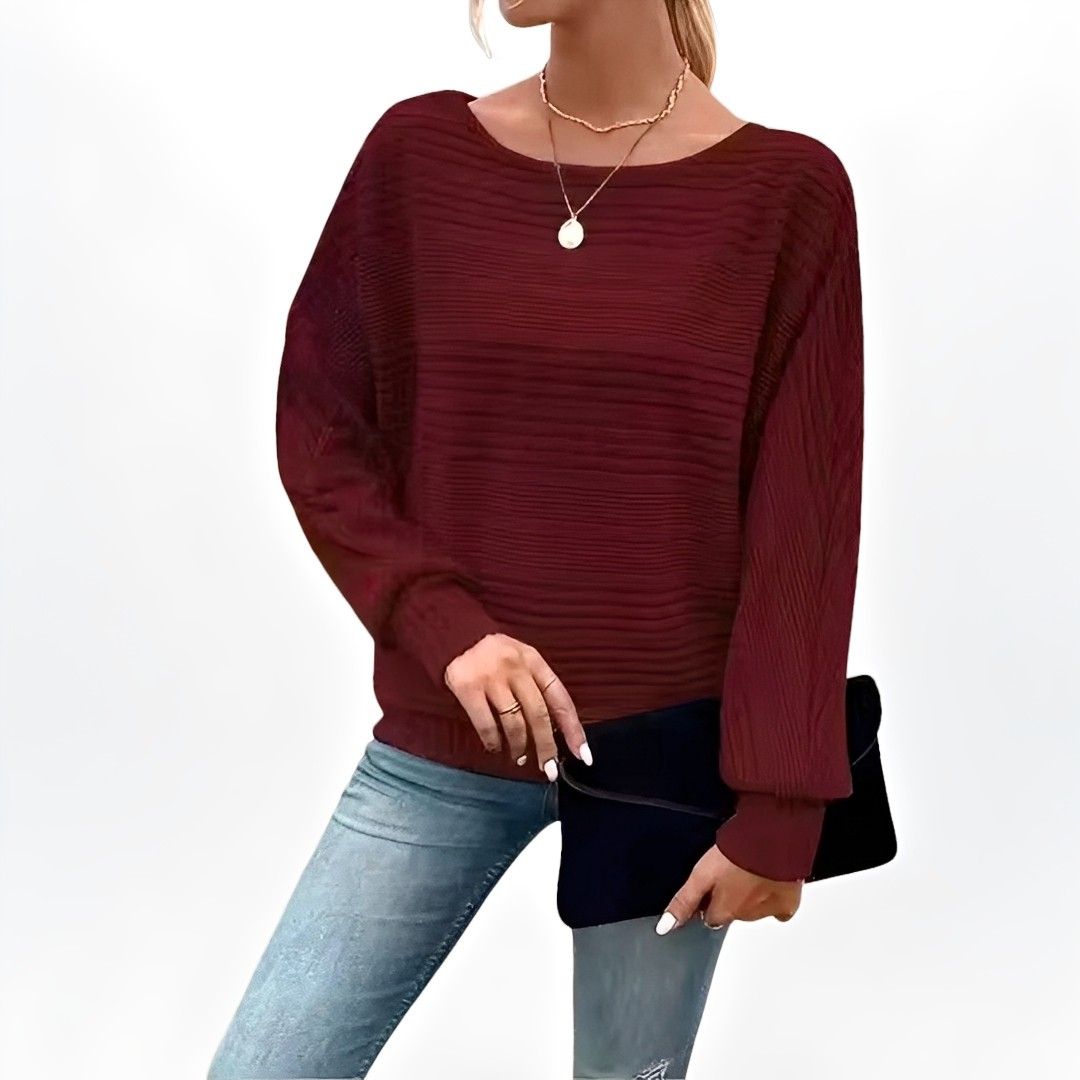 Eleanore - Pull ample à rayures, style décontracté pour femmes
