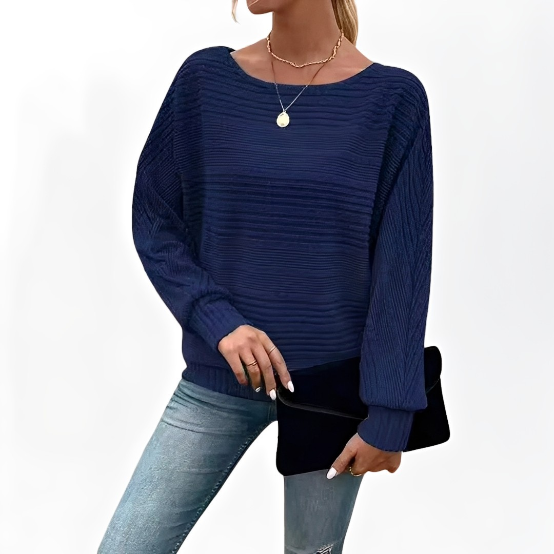 Eleanore - Pull ample à rayures, style décontracté pour femmes