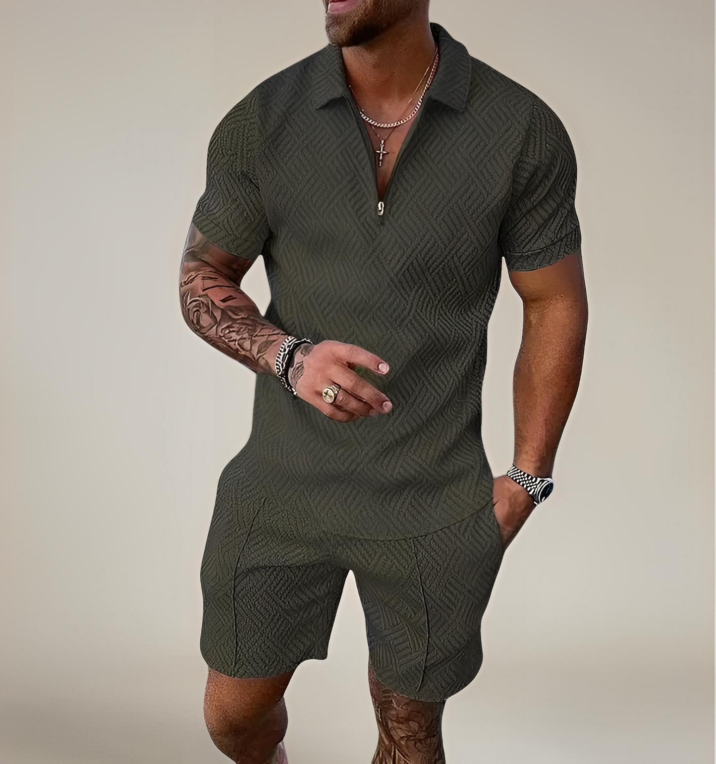 Milan – Ensemble Polo & Shorts Décontracté