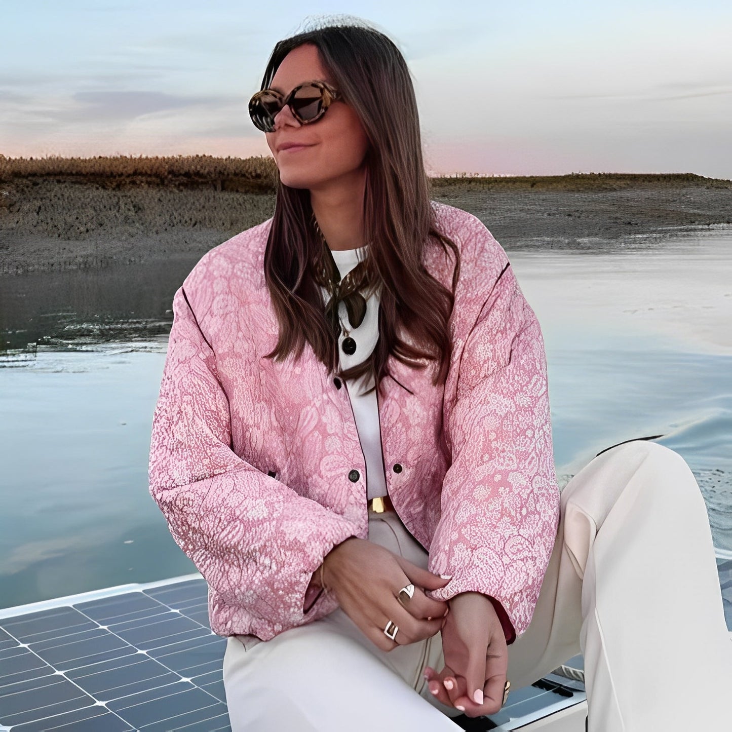 Katelyn - Veste casual patchwork matelassée pour femmes