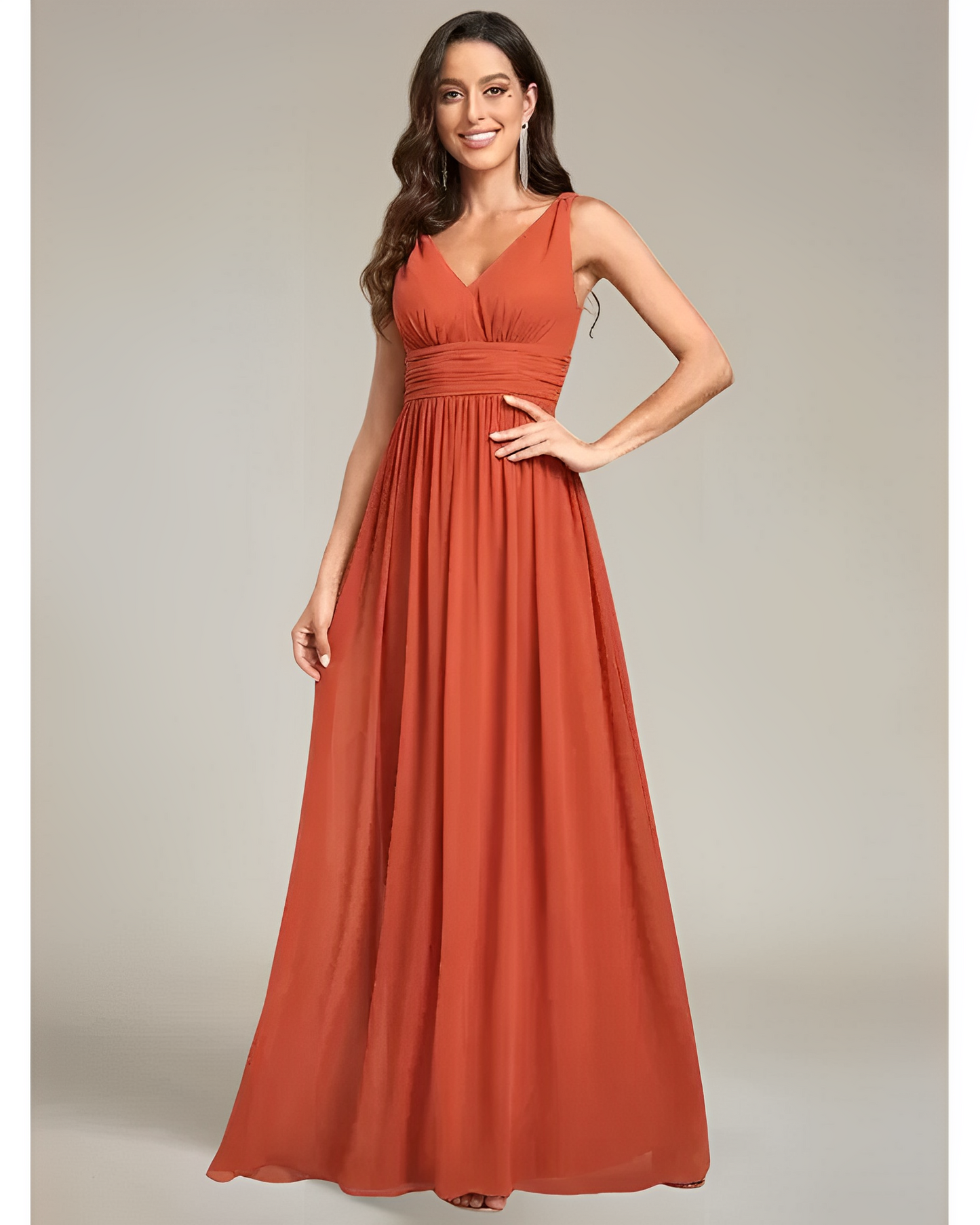 Estelle – Robe sans manches col en V