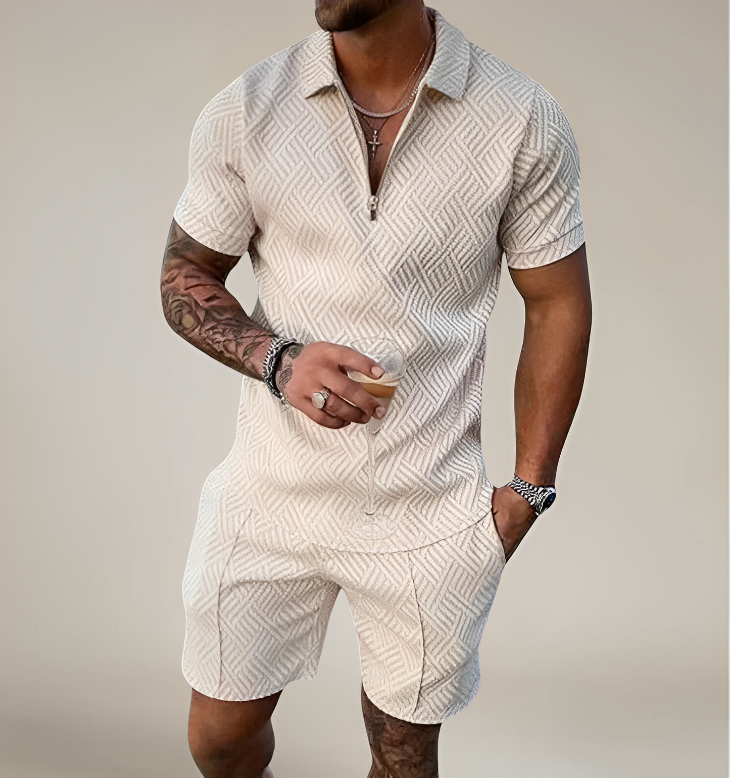 Milan – Ensemble Polo & Shorts Décontracté