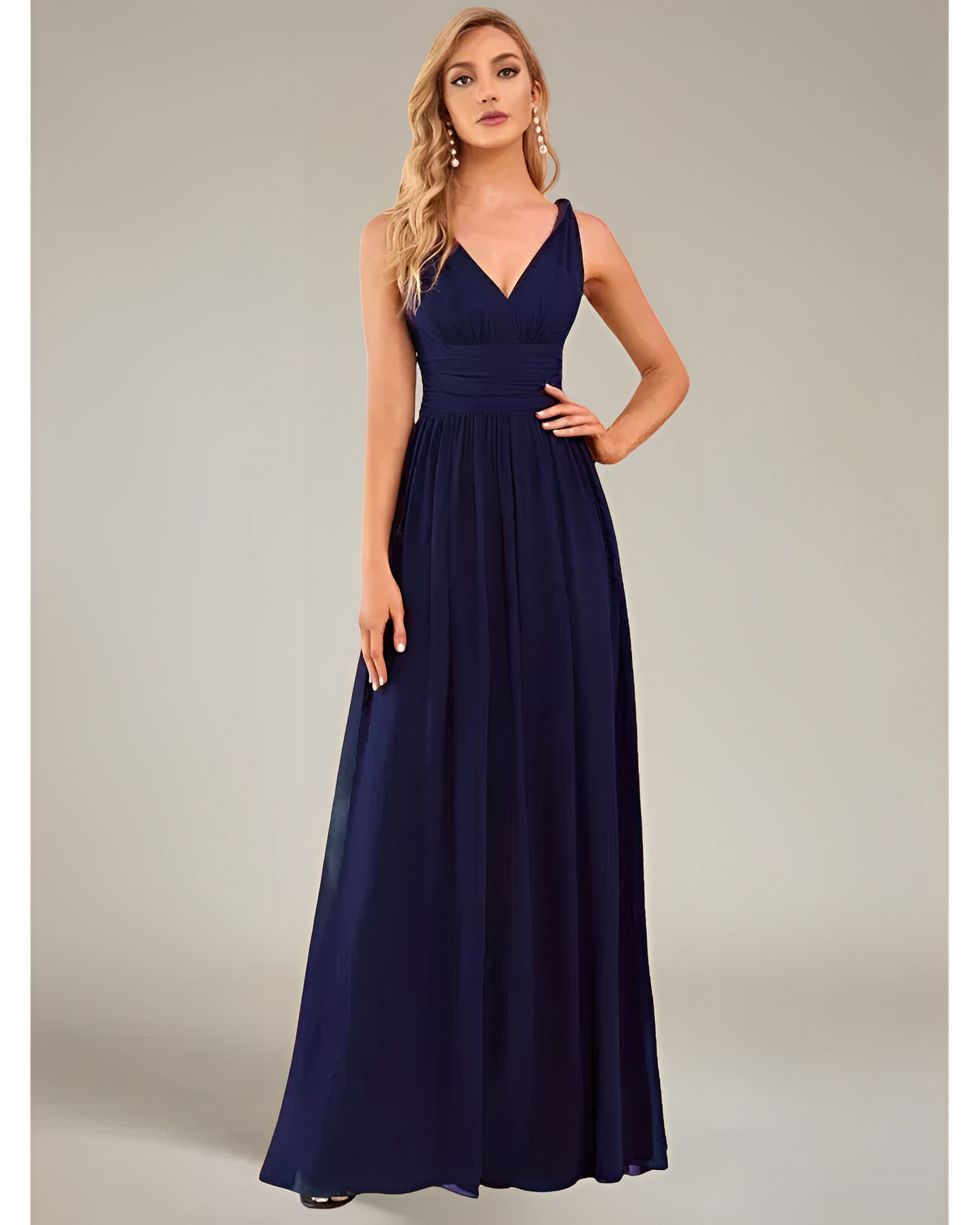 Estelle – Robe sans manches col en V