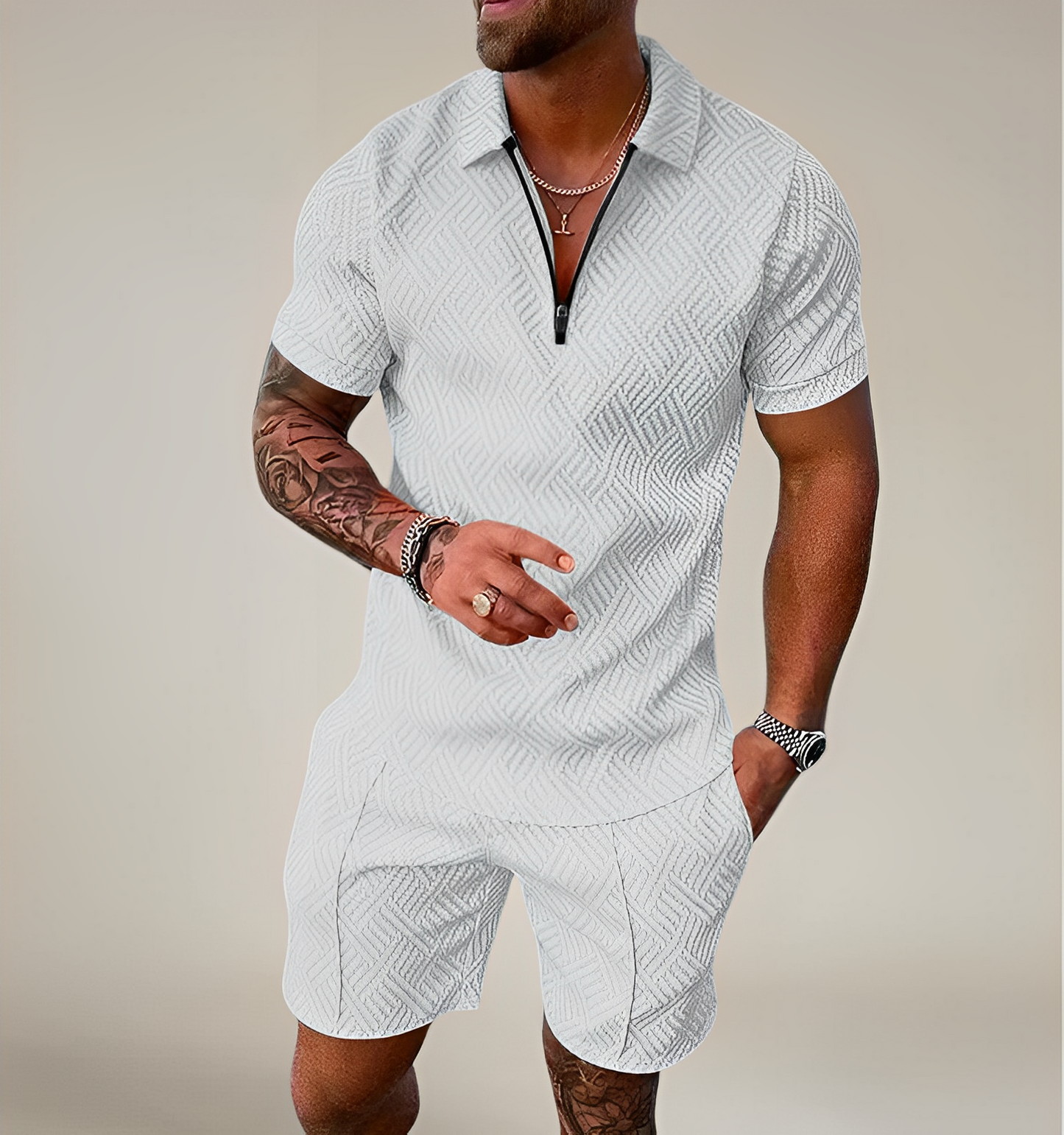 Milan – Ensemble Polo & Shorts Décontracté