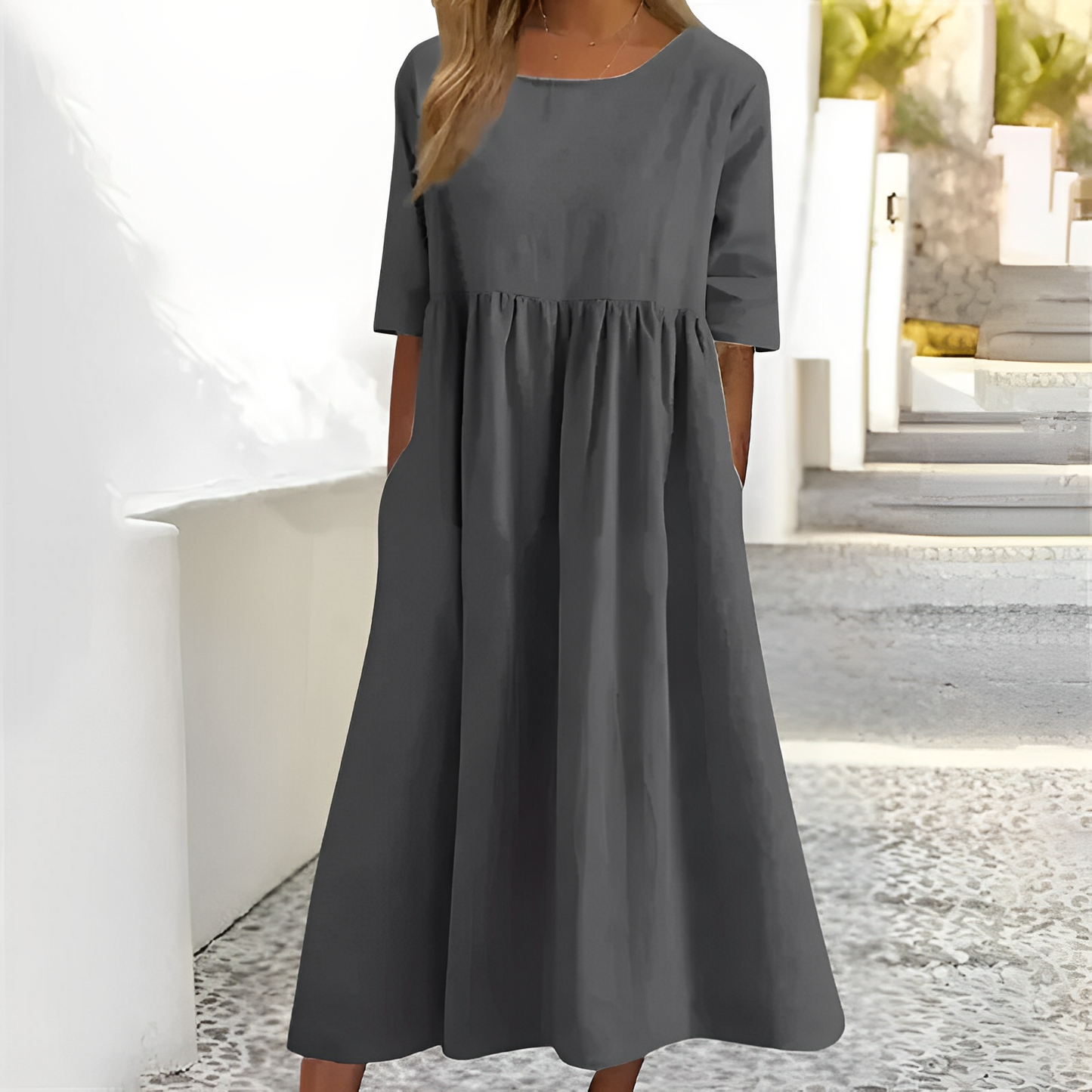 Niva – Robe midi légère pour jours chauds