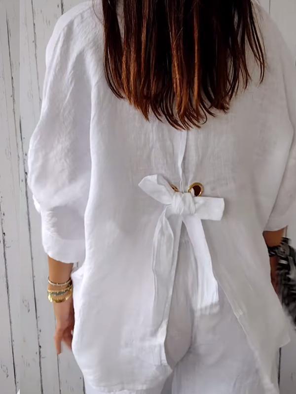 Reena – Chemise de loisir en coton-lin