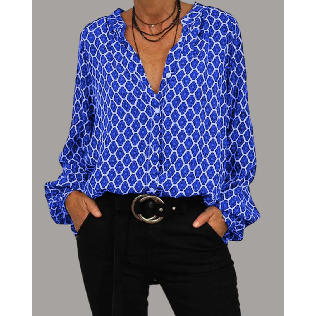 Zara – Blouse Décontractée Col en V