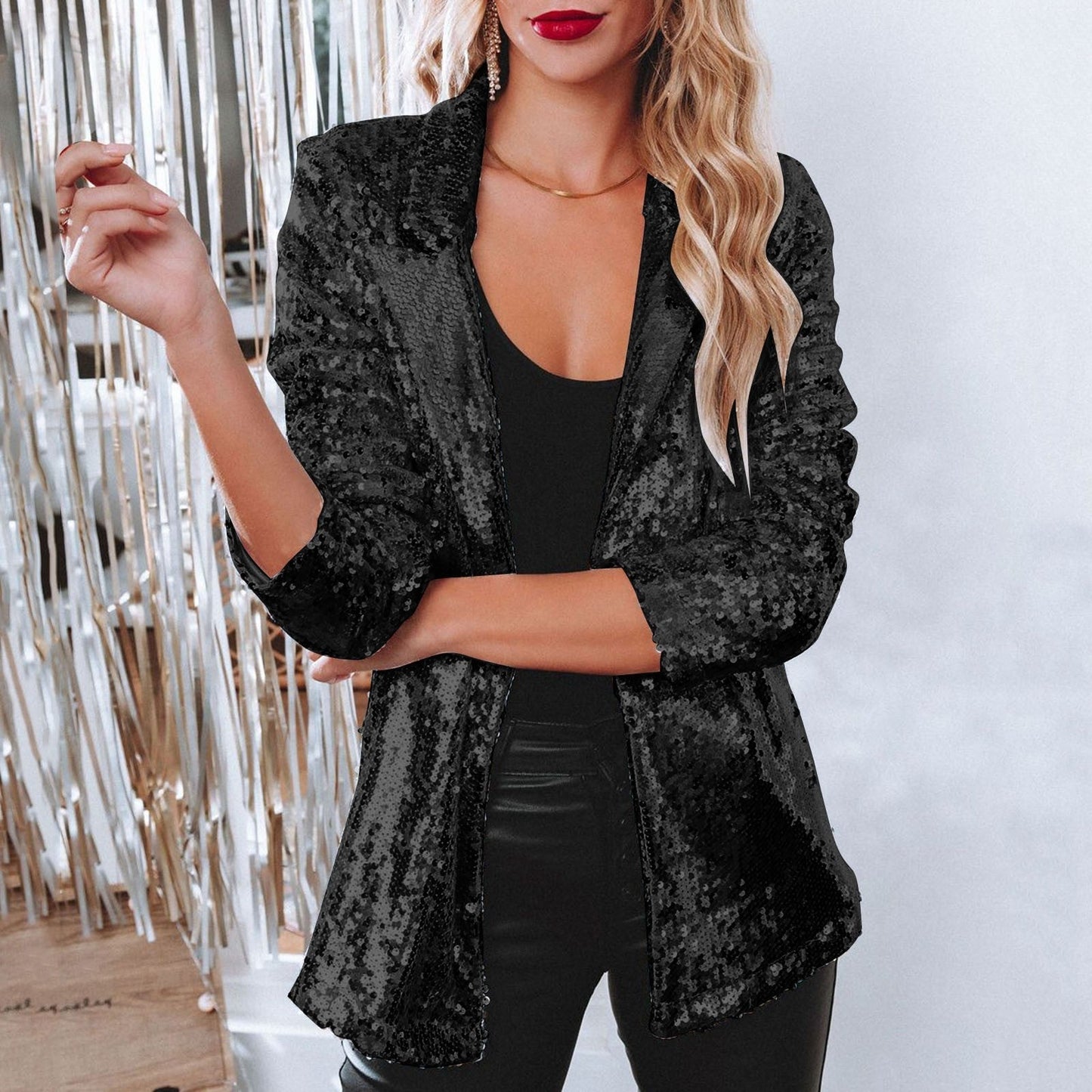 Cora – Blazer élégant à paillettes