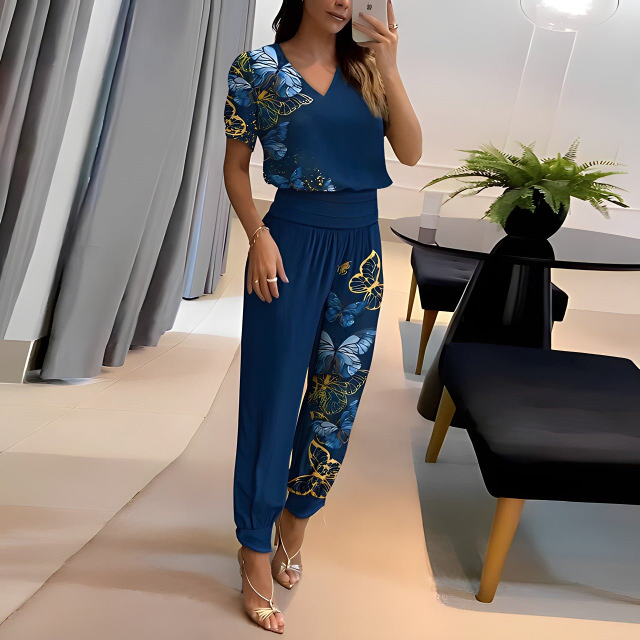 Alexandra – Ensemble de blouse et pantalon