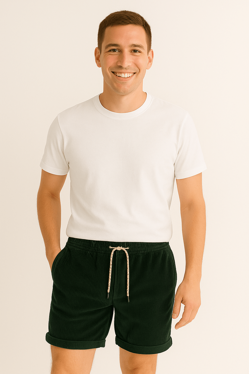 Georg – Shorts en velours côtelé dans un look rétro