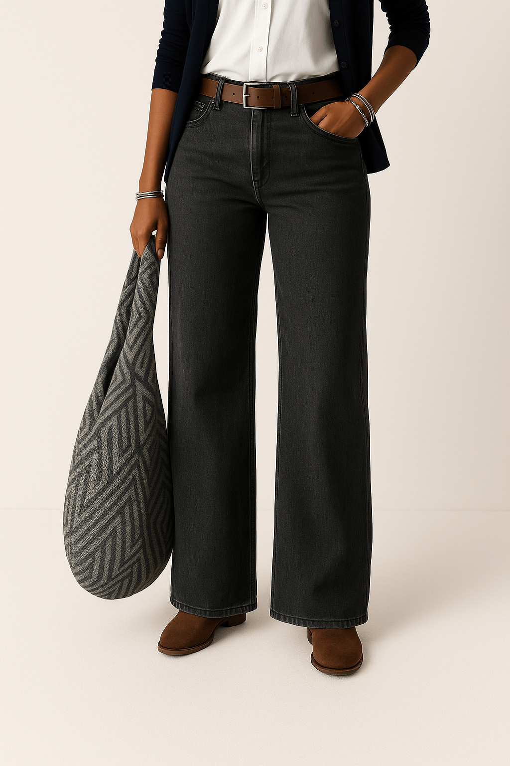 Majken – Jeans en denim large
