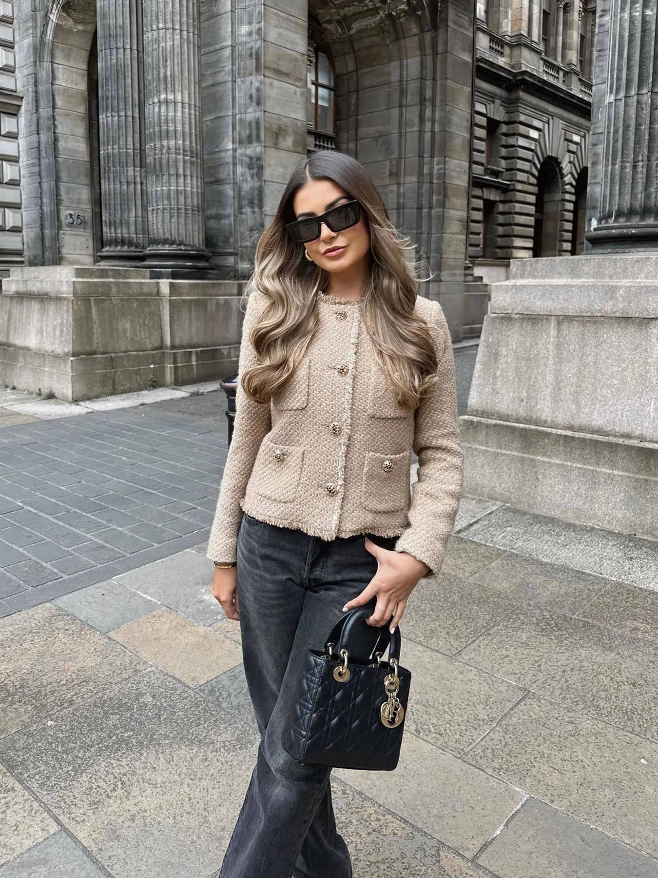 Melinda – Blazer en tweed design classique