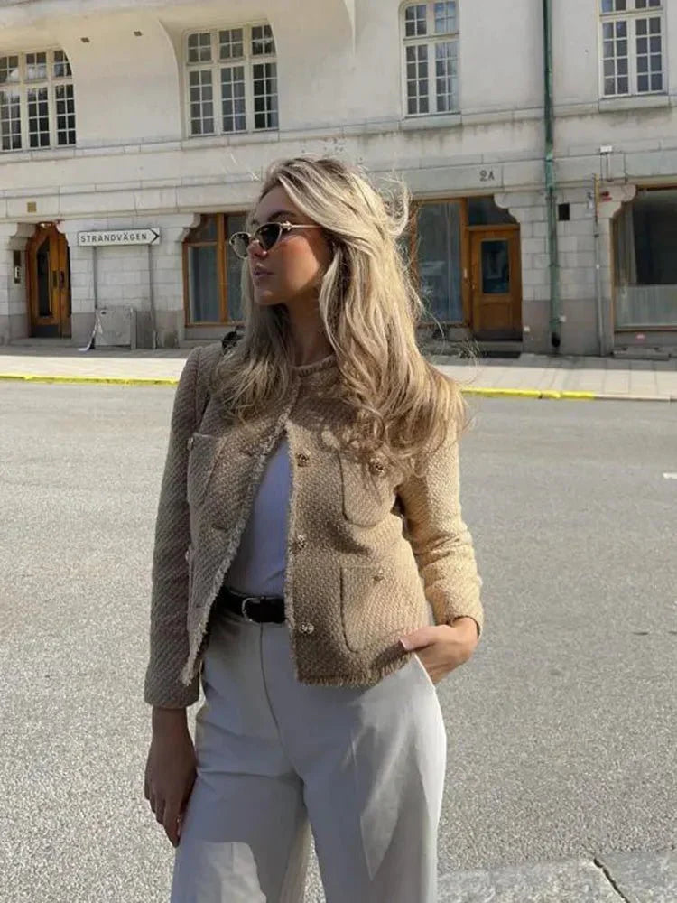 Melinda – Blazer en tweed design classique