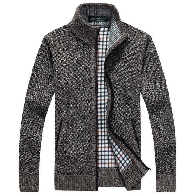Iker – Cardigan en tricot pour hommes avec doublure en polaire