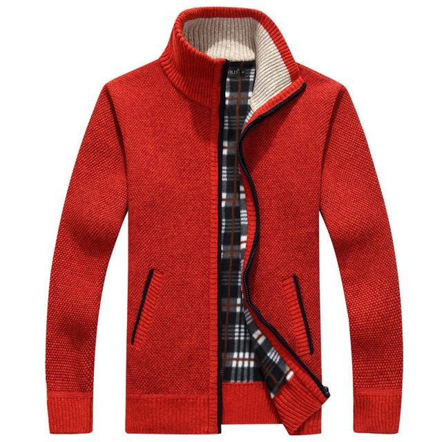 Iker – Cardigan en tricot pour hommes avec doublure en polaire