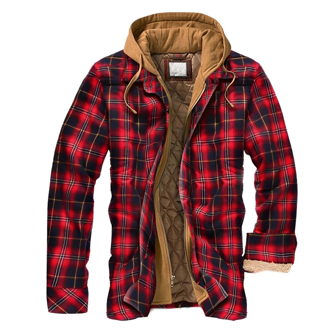 Ormond – Veste d'hiver à carreaux avec capuche