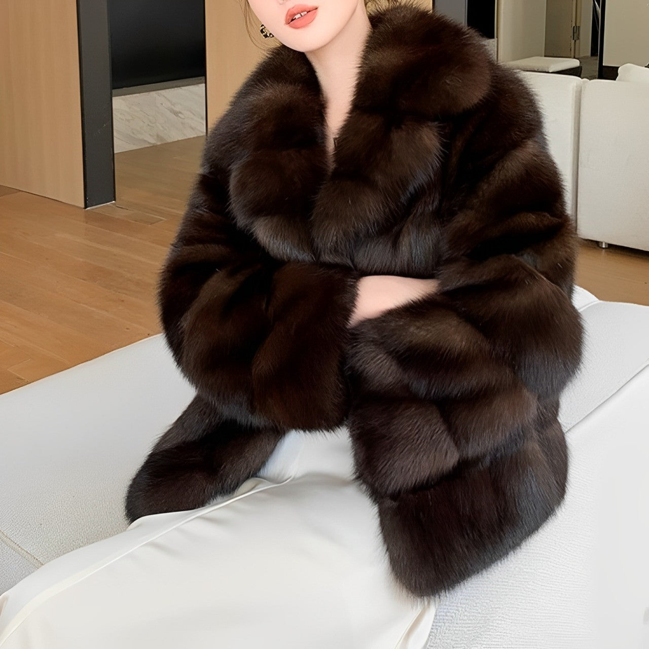 Deena – Manteau en fourrure élégant